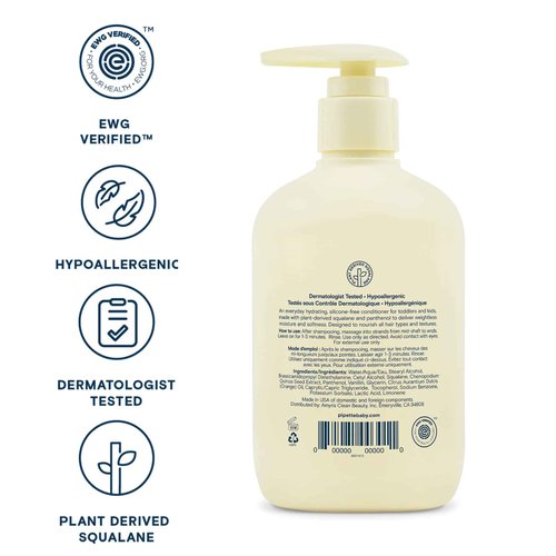 Pipette Daily Nourishing Conditioner -Tear Free Conditioner for Kids, Adds Moisture, 100% Plant-Derived Squalane and Quinoa, Orange + Vanilla Aroma, 11.2 fl oz