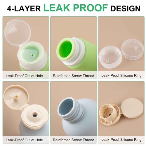 Travel Bottles for Toiletries, 25 Pack TSA Approved Travel Size Containers for Toiletries, Leak Proof Refillable & Squeezable Toiletry Bottles Kit with Clear Bag for Shampoo Lotion Cream Conditioner