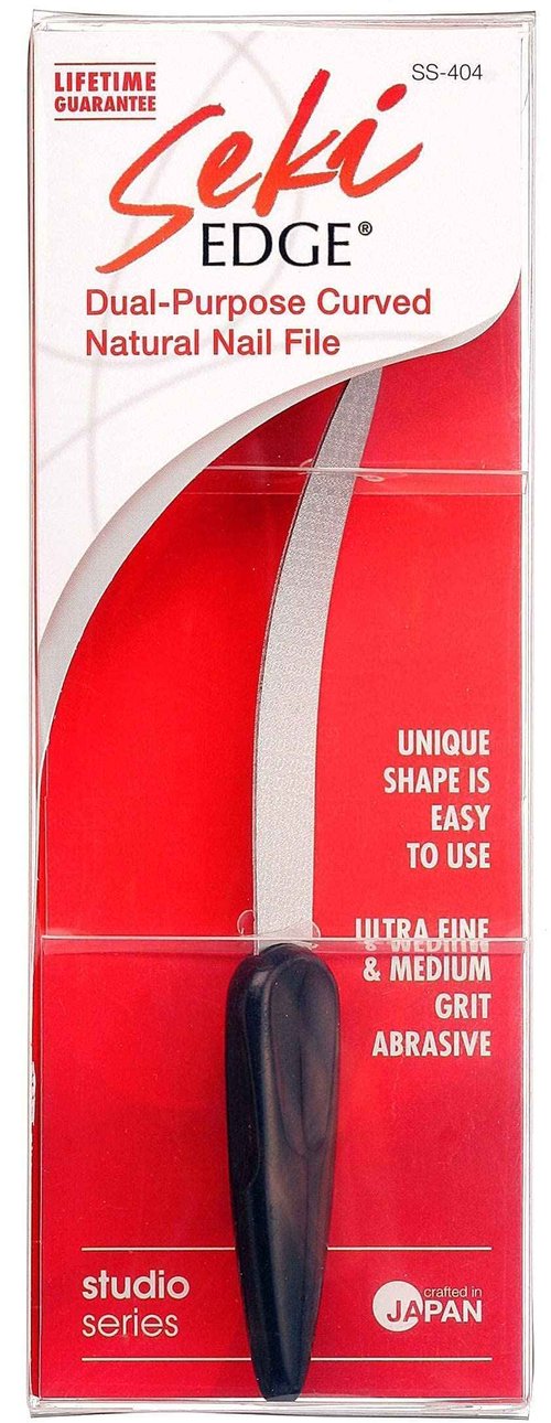 SEKI EDGE SS-404- Curved Natural Nail File (Pack of 2)
