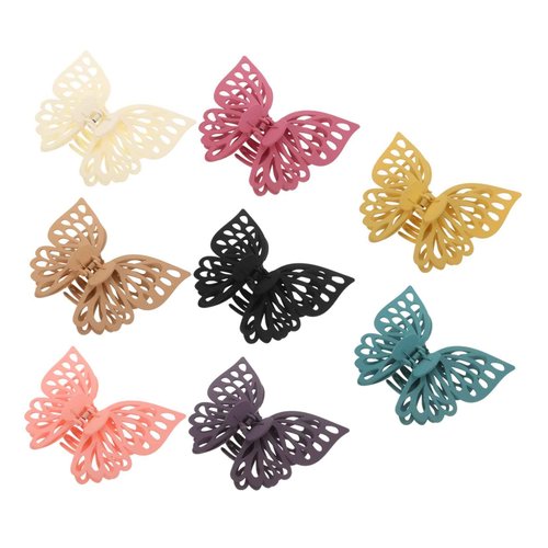 LALADEFIEE 8pcs Large Butterfly Hair Clips for Women Salon Hair Clips Jaw Clips for Hair Butterfly Hair Claw Clips Hair Accessories Pack