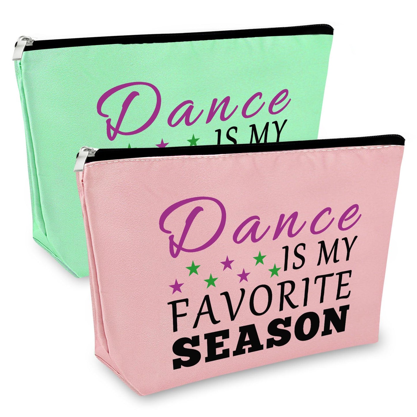 Dance Lover Gift Makeup Bag Dance Teacher Appreciation Gifts Dance Student Gifts Dance Themed Gift Dance Gifts for Women Dance Coach Gift 2PCS Travel Cosmetic Pouch Christmas Birthday Retirement Gift