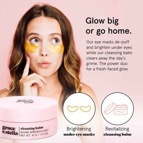 grace & stella Award Winning Skin Care Set - Christmas Gifts for Women, White Elephant Gifts for Adults - Travel Essentials with Under Eye Masks, Serum, Cleanser, Lip Balm - Holiday Gift for Mom, Her