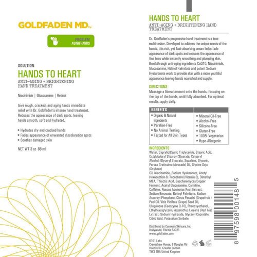 GOLDFADEN MD Hands To Heart Oil of Grapefruit Anti-Aging + Brightening Hand Treatment 3 fl. oz.