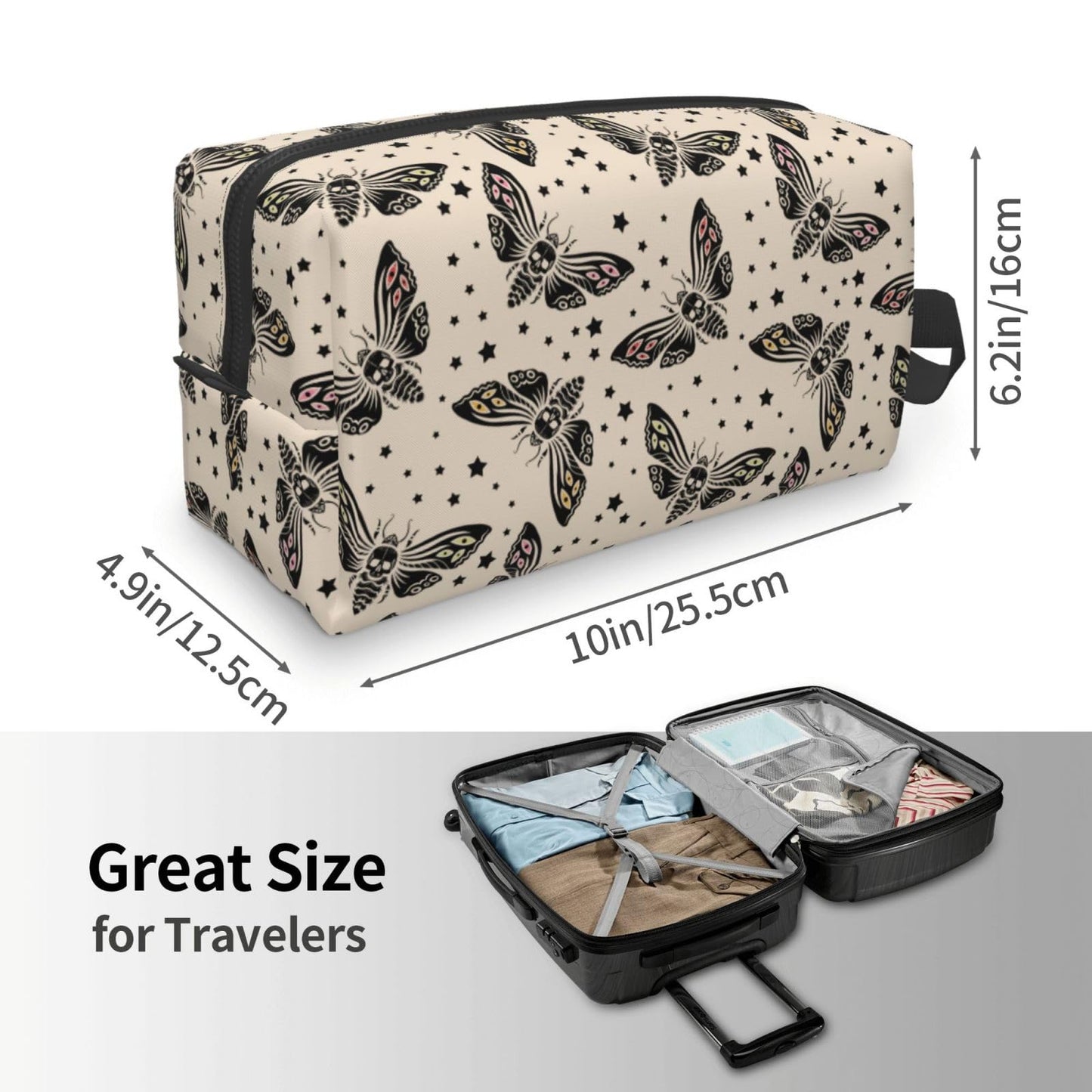 YISHOW Travel Makeup Bag Women Cosmetic Bag Adorable Roomy Toiletry Bag With Zipper