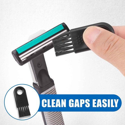 8 Pcs Shaver Cleaning Brush Set for Electric Hair Clippers - Razor Cleaner Nylon Hair Brush Set (Black)
