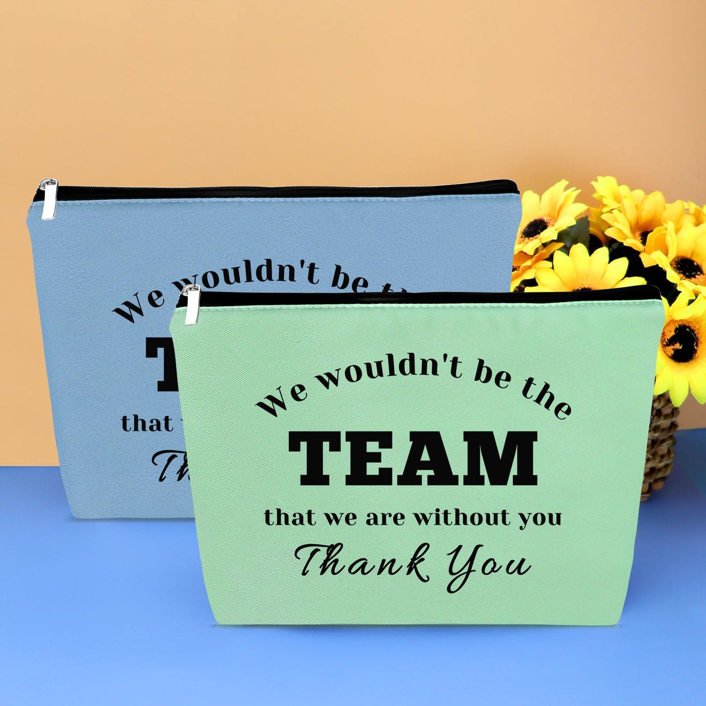 2 Pcs Coworker Colleagues Appreciation Gift Makeup Bag for Women Inspirational Gifts For Employee Birthday Gifts Cosmetic Bag Boss Leader Coach Thank You Gift Boss Day Retirement Leaving Farewell Gift