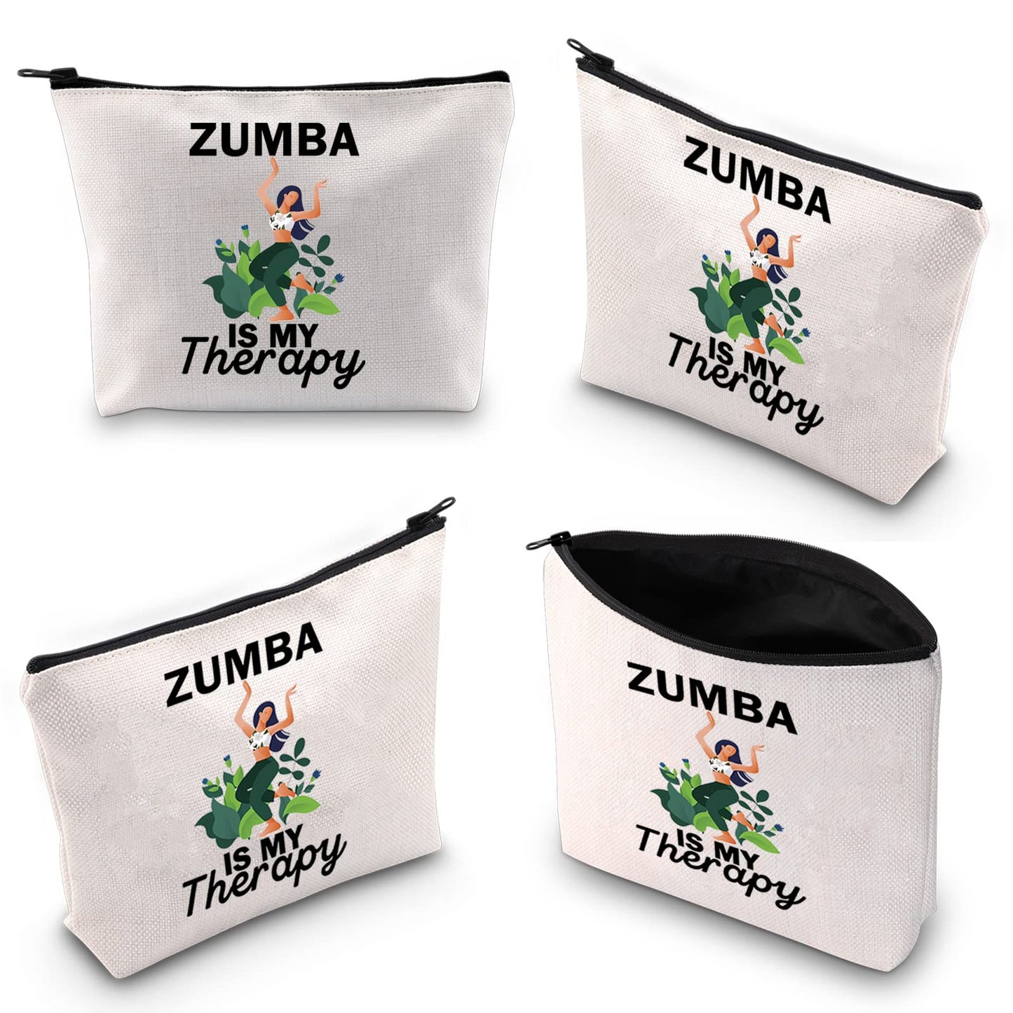 XYANFA Zumba Is My Therapy Zumba Lover Makeup Bag Zumba Instructor Gift Zumba Dance Fitness Coach Teacher Zipper Pouch (ZUMBA IS MY Therapy)