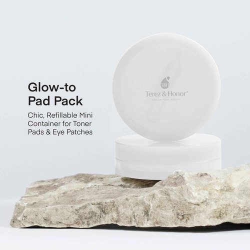 Small Travel Containers for Skincare: 2 Jars Korean Mini Containers with Lids for Toner Pads & Under Eye Patches DIY - Travel-Friendly, Reusable, Leak Proof Skincare Storage, Made in Korea