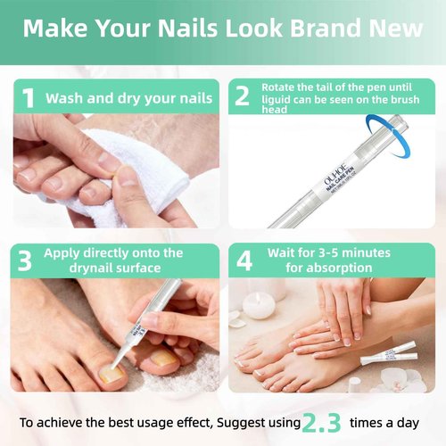 Nail Fungus Pen，Nail Growth & Repair Essence Pen, specifically designed for fungal infections on toenails and fingernails. Repairs and strengthens nails, revealing smooth and glossy nails（3pcs）