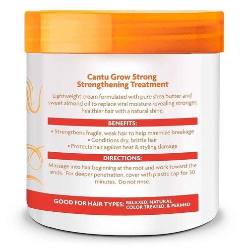 Cantu Shea Butter Grow Strong Strengthening Treatment 6 Ounce (177ml) (3 Pack)