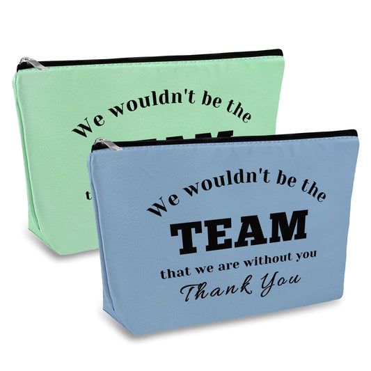 2 Pcs Coworker Colleagues Appreciation Gift Makeup Bag for Women Inspirational Gifts For Employee Birthday Gifts Cosmetic Bag Boss Leader Coach Thank You Gift Boss Day Retirement Leaving Farewell Gift