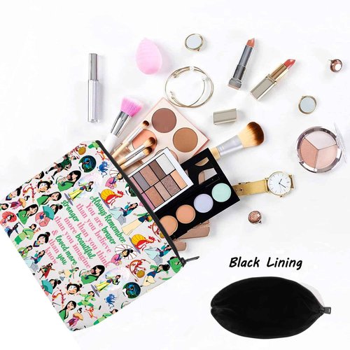 LEVLO Cartoon Movie Cosmetic Bag Movie Princess Fans Gift You Are Braver Stronger Smarter Than You Think Fairy Tale Zipper Pouch Bag (HML Full)