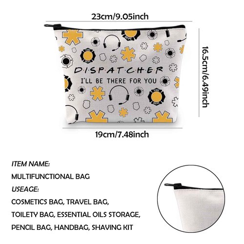 WCGXKO Dispatcher Gift Emergency Services Dispatcher Gift I'll Be There For You Zipper Pouch Makeup Bag (DISPATCHER)