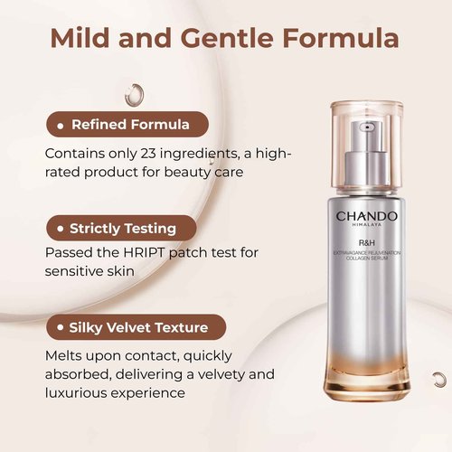 CHANDO Himalaya Extravagance Rejuvenation Collagen Serum (50ml/1.69oz) - Anti Aging Face Moisturizing Essence, Boosts Skin Elasticity and Reduces Fine Wrinkles