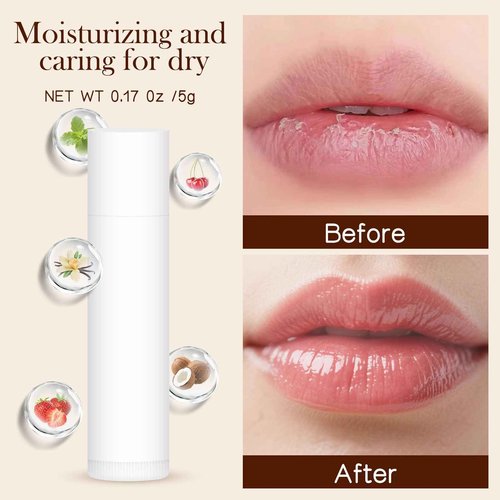 100-Pack Unlabeled Lip Balm Bulk – Natural Shea Butter & Vitamin E, 5 Flavors – Blank Tube Custom Labels for Party & Wedding Favors, Baby Shower & Gift Basket Filling