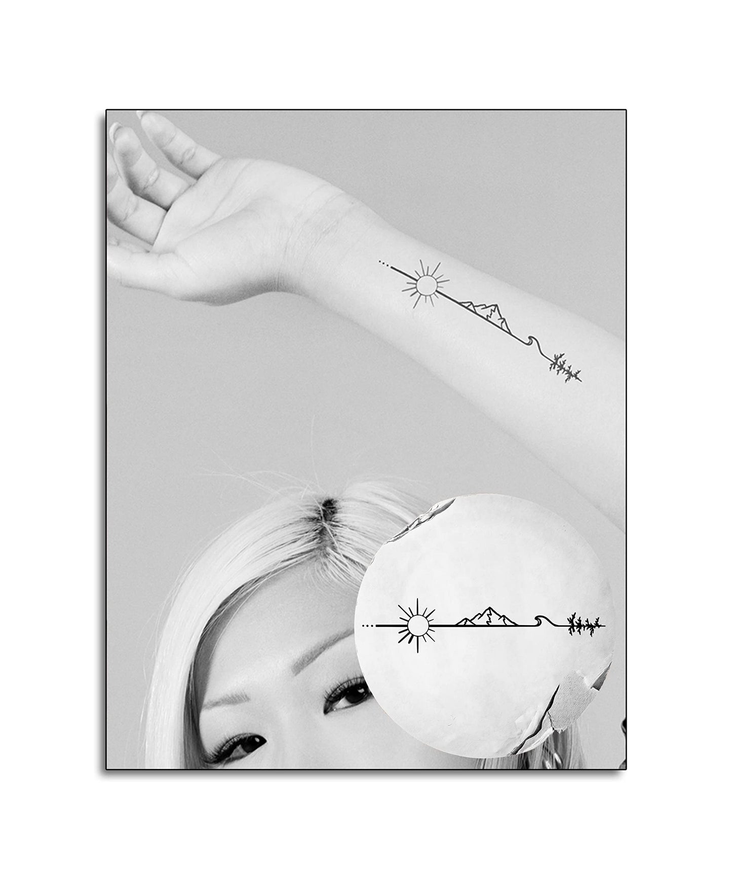 Inkbox Temporary Tattoos, Semi-Permanent Tattoo, One Premium Easy Long Lasting, Water-Resistant Temp Tattoo with For Now Ink - Lasts 1-2 Weeks, Compass Tattoo, 3 x 3 in, Cardinal