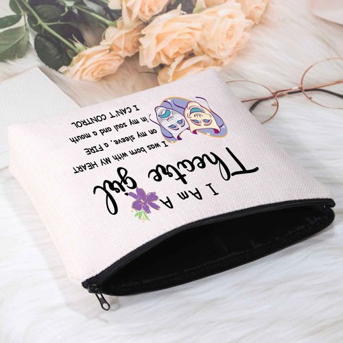 POFULL Theatre Girl Cosmetic Bag Drama's Gift Comedy Tragedy Makeup Bag for Actress Theater (Theatre girl bag)