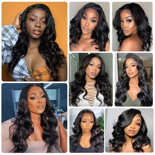 4x4 HD Lace Closure Body Wave Closure Human Hair Free Part Lace Closure 100% Unprocessed Brazilian Virgin Human Hair Extensions 150% Density Natural Black (20 Inch)