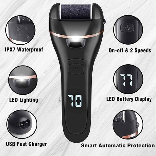 LAVAED Professional Electric Nail Drill Machine and Electric Callus Remover for Feet Waterproof Rechargeable Pedicure Kit