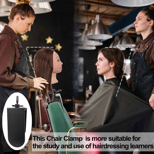 Mannequin Clamp Stand for Chair, Mannequin Head stand for Hairdresser Practice Braiding Hair Styling with Clamp stand (1 Pack)