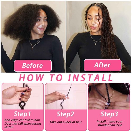 Liqusee Human Braiding Hair 100g One Bundle/Pack 14 Inch Natural Black Body Wave Curly Bulk Human Hair for Braiding No Weft 100% Unprocessed Brazilian Human Hair Braiding Hair for Boho Braids