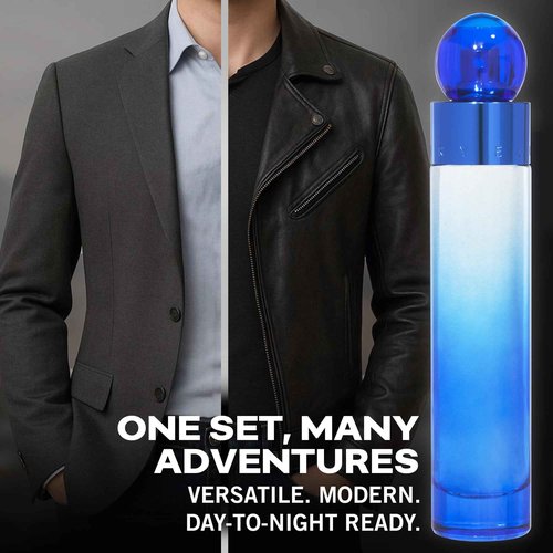 Perry Ellis 360 Very Blue for Men - 3 Pc Gift Set 3.4oz EDT Spray, 0.25oz EDT Spray, 3oz Shower Gel