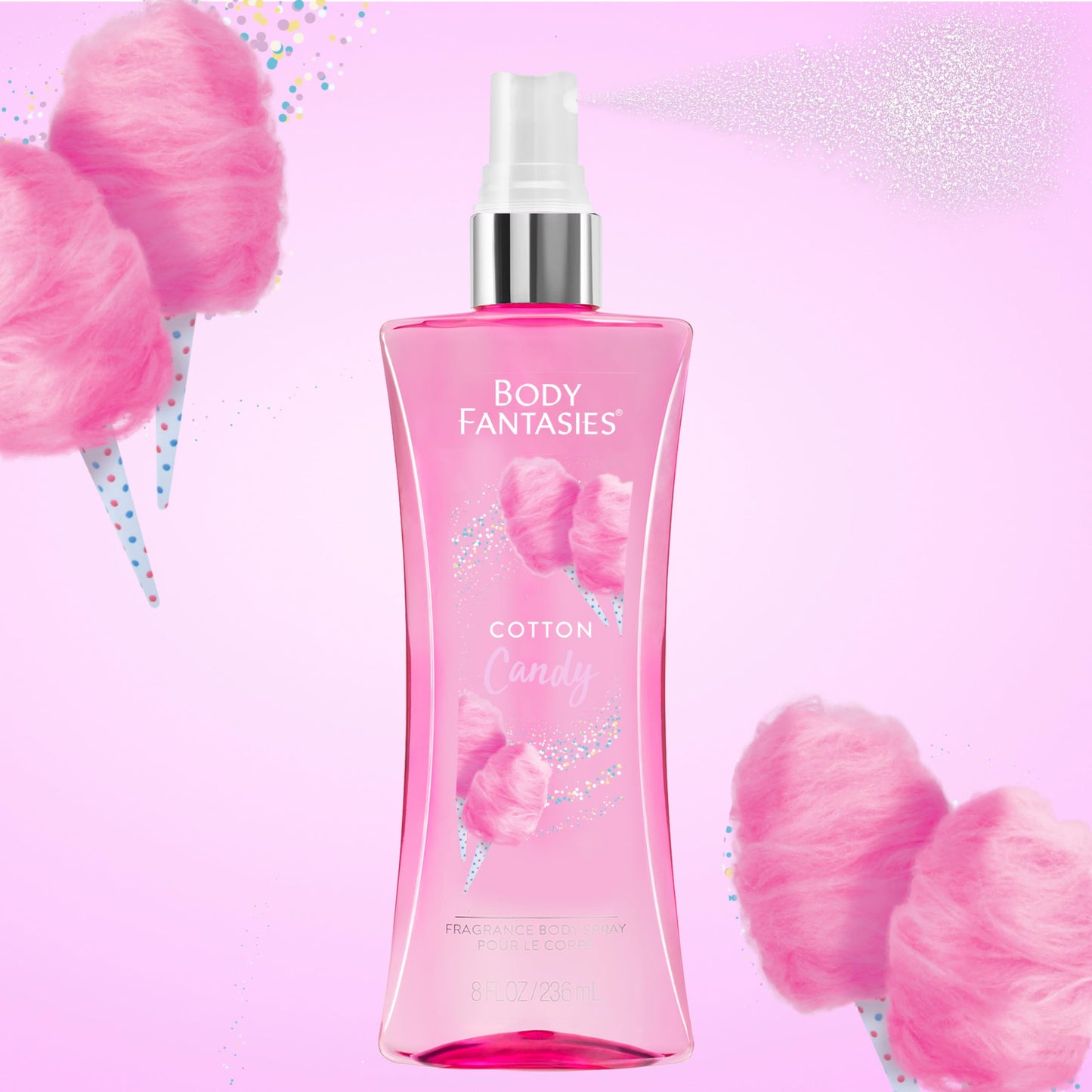 Body Fantasies Signature Fragrance Body Spray, Cotton Candy, 8 Fluid Ounce