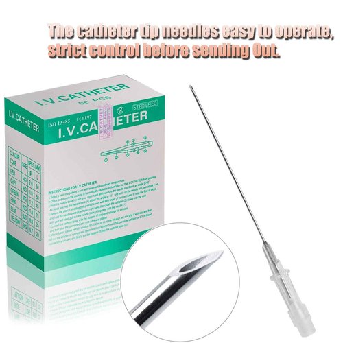 Sotica Ear Nose Piercing Needles 5pcs 14G IV Hollow Needles for All Piercing Catheter Needles Cannula Body Piercing Needles For Belly Navel Nipple Piercing Stainless Steel Piercing (14G)
