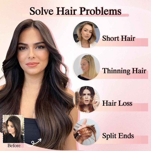 SEGO Pro Microlink Hair Extensions, Micro Loop Human Hair Extensions, Long Straight Invisible Microbead Extensions for Women, 14 inches, Medium Brown mixed Dark Blonde, 50 Strands, 50g/pack