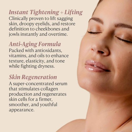 Nakery Collagen Peptide Serum for Women - Rapid Lift Face Serums for Anti Aging Face Tightening and Lifting - Multi Peptides Collagen Serum for Face & Crepey Skin to Firm Wrinkles & Sagging Skin