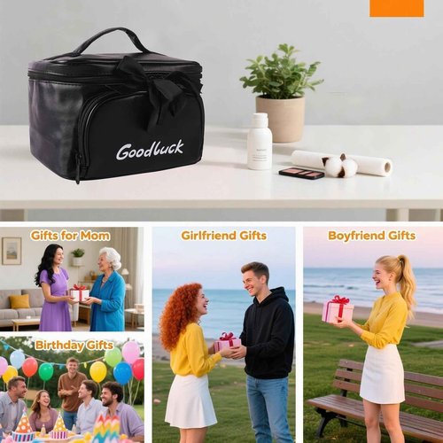 lllyan Travel Makeup Bag for Women, Large Capacity Makeup Portable Storage Bag, Flat Open Waterproof Storage, Toilet Bag Stand up Independent Compartment for Easy Access