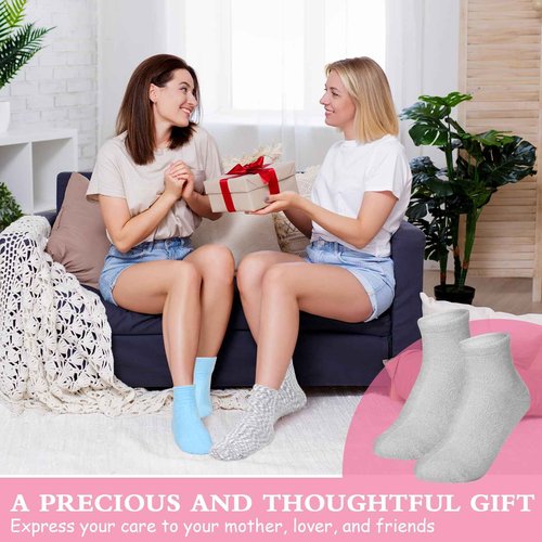8 Pairs Aloe Socks Natural Moisturizing Spa Socks Lotion Socks Softening Aloe Infused Socks for Women Men Repairing Gel Sleeping Fuzzy Socks for Dry Cracked Feet Skins (Stylish)