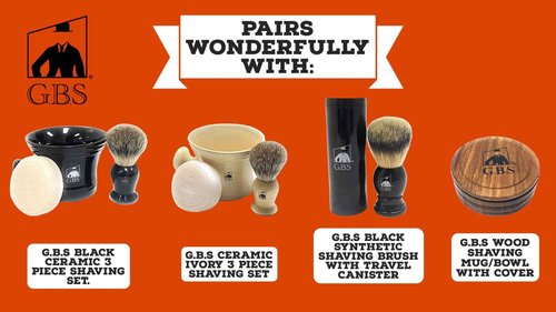 G.B.S GENTS Wooden Shaving Bowl with Lid – 3.5" Diameter | Classic Shaving Mug for Lathering Creams & Soaps | Elegant Beard Shaving Accessory for Men – Durable, Natural Wood Design