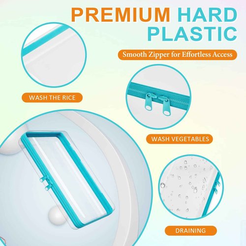 Stuffygreenus 6 Pcs Clear Hard Zipper Case Hard-Sided Premium Storage Case Plastic Clear Hard Shell Zipper Pouch Portable Travel Organizer Box for Building Blocks Puzzles Cosmetics Makeup Pencil (M)