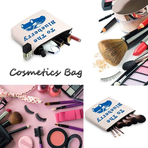 WCGXKO TV Show Inspired To The Blueberry Zipper Pouch Cosmetics Bag For Fans (To The Blueberry)