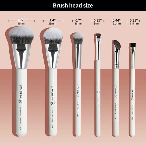 Albeaut ShellWhite Series Makeup Brushes 7PCS
