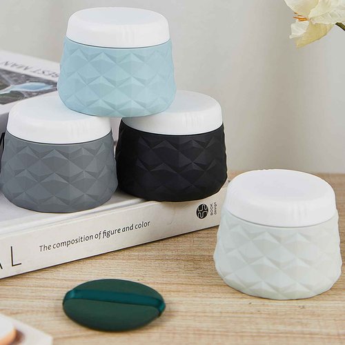 Silevoler Travel Size Containers for Toiletries, TSA Approved Travel Size Toiletries Silicone Cosmetic Cream Jars, Leak-Proof Refillable Containers W/Clear Bag (GRAY, 3OZ)