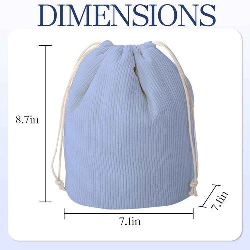 AMZMA Drawstring Makeup Bag Large Cotton Quilted Cosmetic Bag Portable Make Up Organizer Bag for Skin Care & Toiletries
