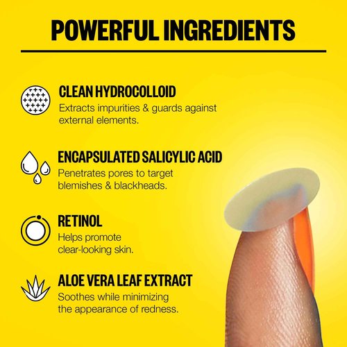 PEACE OUT Acne Day Dot, Sheer Acne Healing Dots, Virtually Invisible Wear, Hydrocolloid Pimple Patches Helps Clear Blemishes Quickly with Encapsulated Salicylic Acid, Retinol & Aloe Vera, 40 dots