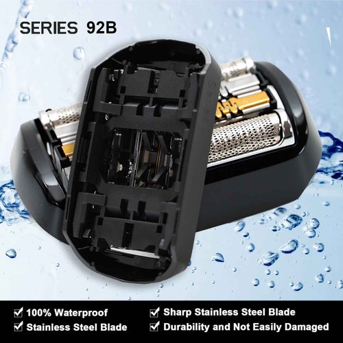 92B Replacement Head Series 9 Electric Shaver Replacement Head Compatible with Braun S9 Sport Replacement Head, 92B Foil Blades for All Series 9 Shavers 9477cc,9330s,9465cc,9460cc,9419s,9390cc,9385cc