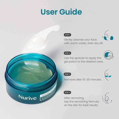 NURIVE Under Eye Patches for Dark Circles | Korean Under Eye Patches & Puffy Eye Patches | Moisturizing Dark Circles Under Eye Treatment Skincare Snail Mucin Eye Patches & Dark Eyes Circle Treatment