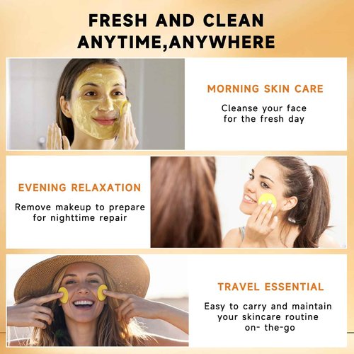 Pumkot Turmeric Kojic Acid Cleansing Pads, Turmeric Face Scrub Pads Enriched with Kojic Acid, 80PCS