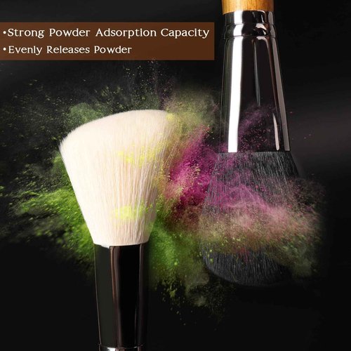 Vidany Makeup Brush Set,15pcs Walnut Wooden Makeup Brushes With Leather Button Bag, Professional Makeup Brushes For Foundation Concealer Kabuki Blush Eyeliner Shadow Brow, Makeup Brush Sets & Kits