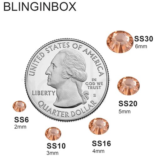 Blinginbox 50000pcs Flatback Rhinestones,Resin Non Hotfix Rhinestones Large Quantity Wholesale for Crafts DIY Creative Design,Clothes,Makeup,Nail Art (3mm=0.12", Champagne)