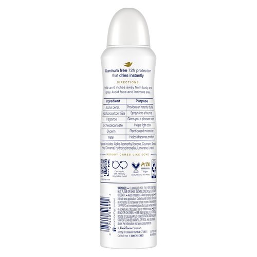 Dove Aluminum Free Deodorant Spray for Women 3 Pack Dragon Fruit & Coconut Cream 72 hour odor protection 4 oz