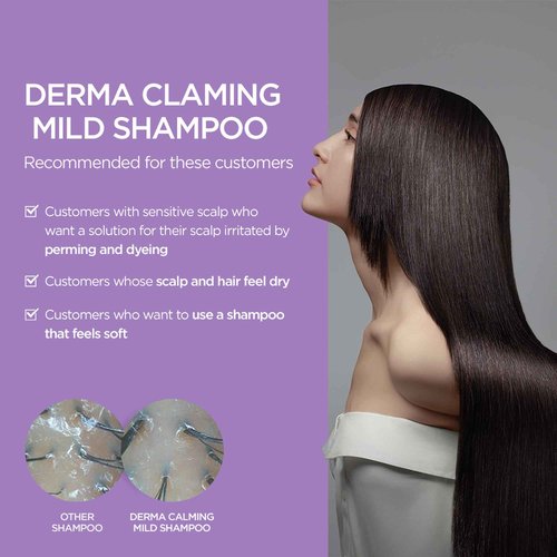 AYUNCHE Derma Calming Shampoo 11 fl. oz. [For Dry & Sensitive Scalp] | Gentle Hydrating Scalp Care | Strengthen Scalp Barrier | Vegan Shampoo | Korean Salon Brand