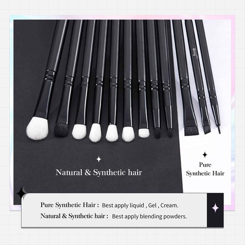 Jessup 10Pcs Black Brushes Set T323 With Eye Brushes Set T322