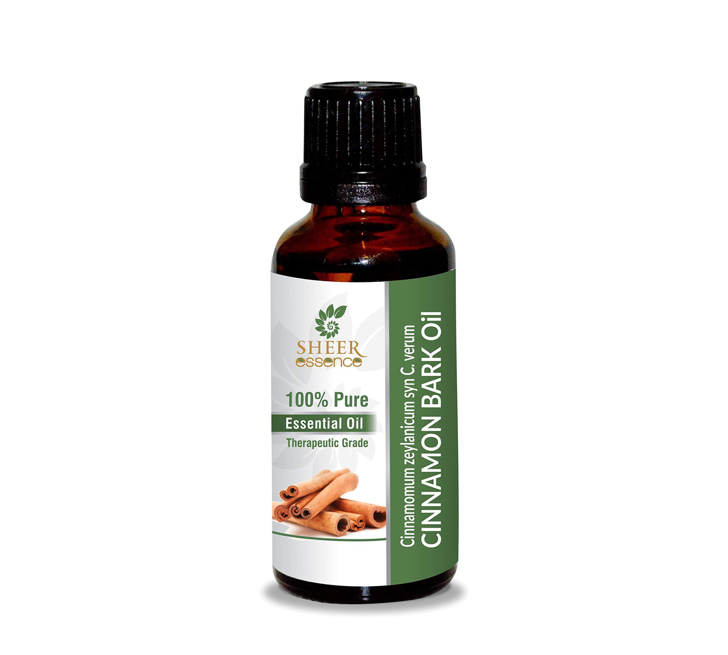 Cinnamon Bark Oil (Cinnamomum Zeylanicum Syn C. Verum) Essential Oil 100% Pure Natural Undiluted Uncut Therapeutic Grade Oil 0.33 FL.OZ