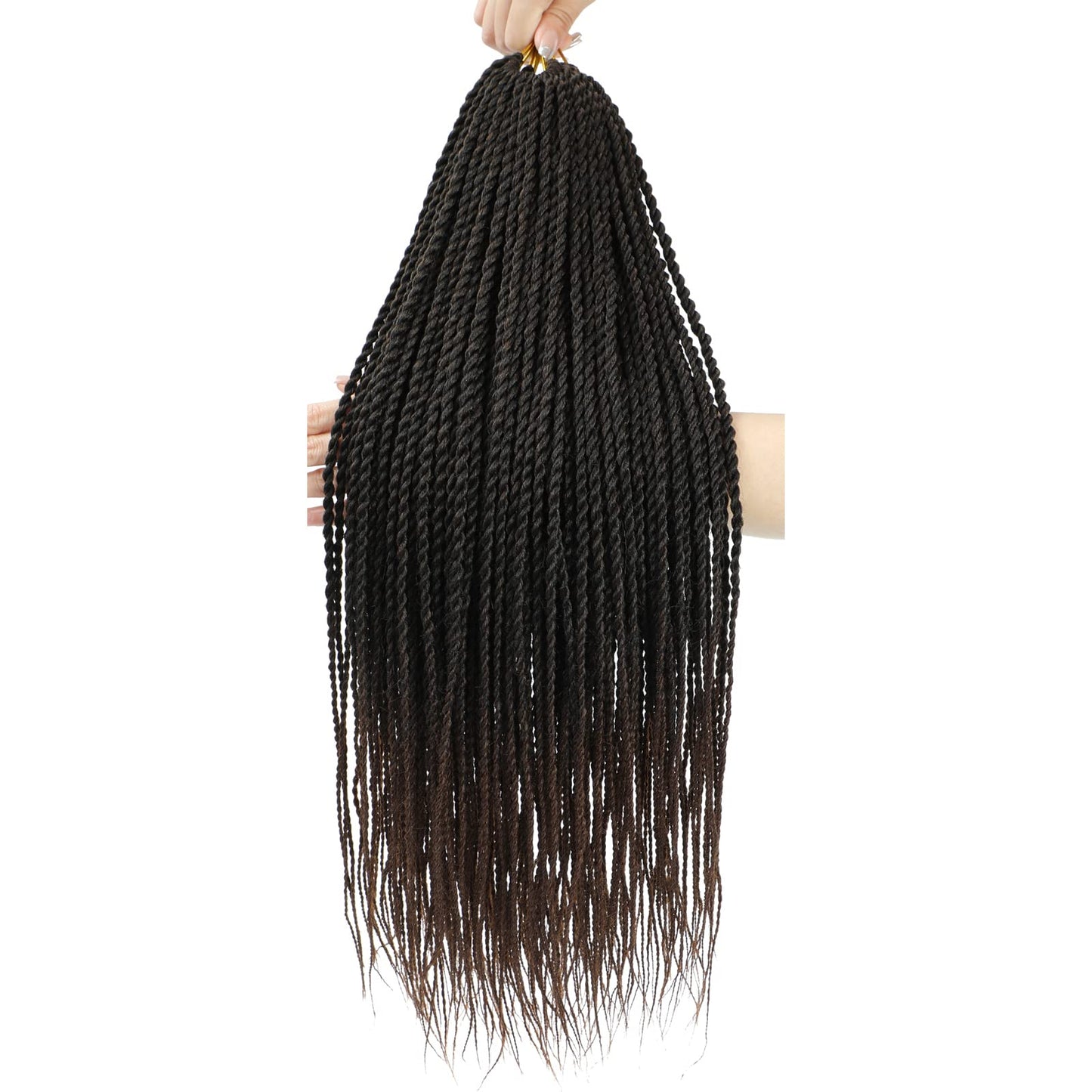 Senegalese Twist Crochet Hair For Black Women 22 Inch 7 Packs Crochet Senegalese Twists Crochet Twists Pre Looped Small Crochet Braids Hair 30Stands/Pack Hot Water Setting(22 Inch, T1B/30)