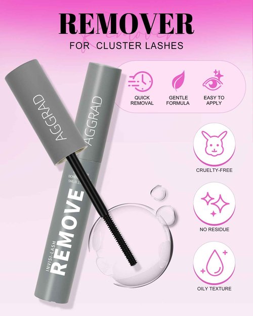 Flora Lash Clusters Kit Wispy Fluffy 8-18mm Hybrid Volume Eyelashes Cluster Extension Kit D Curl Individual DIY False Lash Extension Kit with Lash Bond and Seal, Thin Invisible Black Lash Band